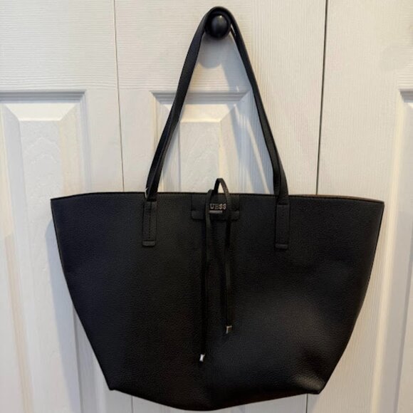 Guess Bobbi Black Shoulder Tote - Picture 1 of 4